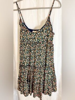 Altar'd State |  Navy Floral Spaghetti Strap Dress | Boho ☮️ | Size Large